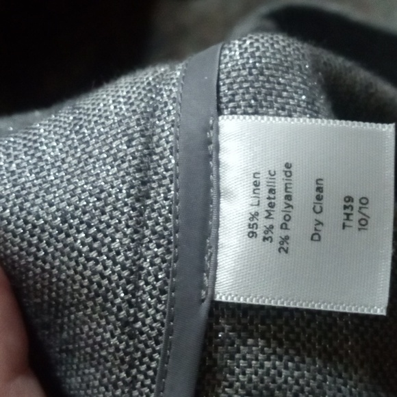 Talbot's Ladies Shimmering Silver/Gray Linen Blend Dress Pants sz.18 - Picture 9 of 12